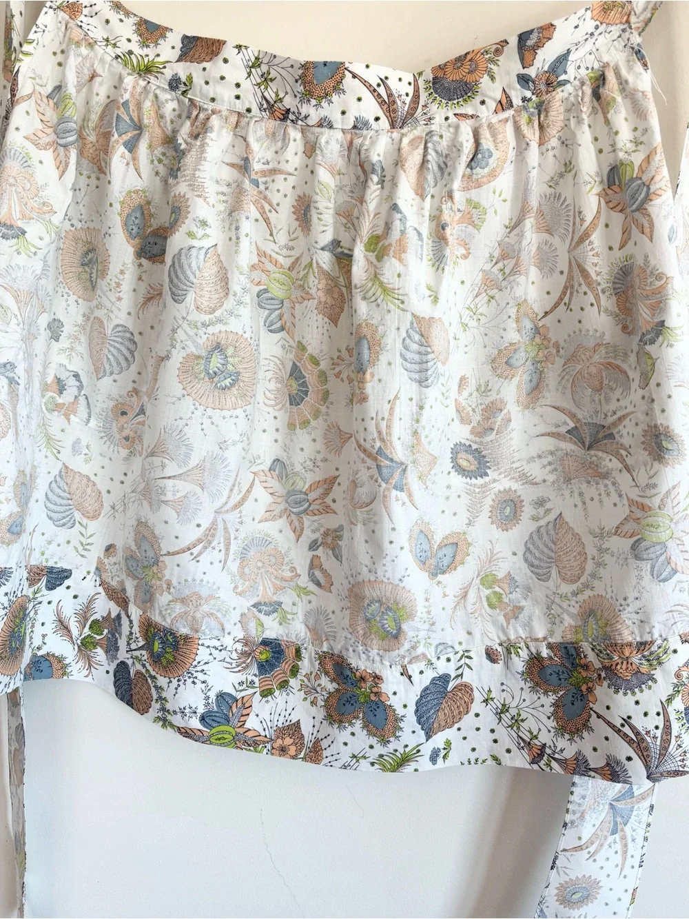 Vintage 70’s Handmade Half Apron Botanical Kitsch